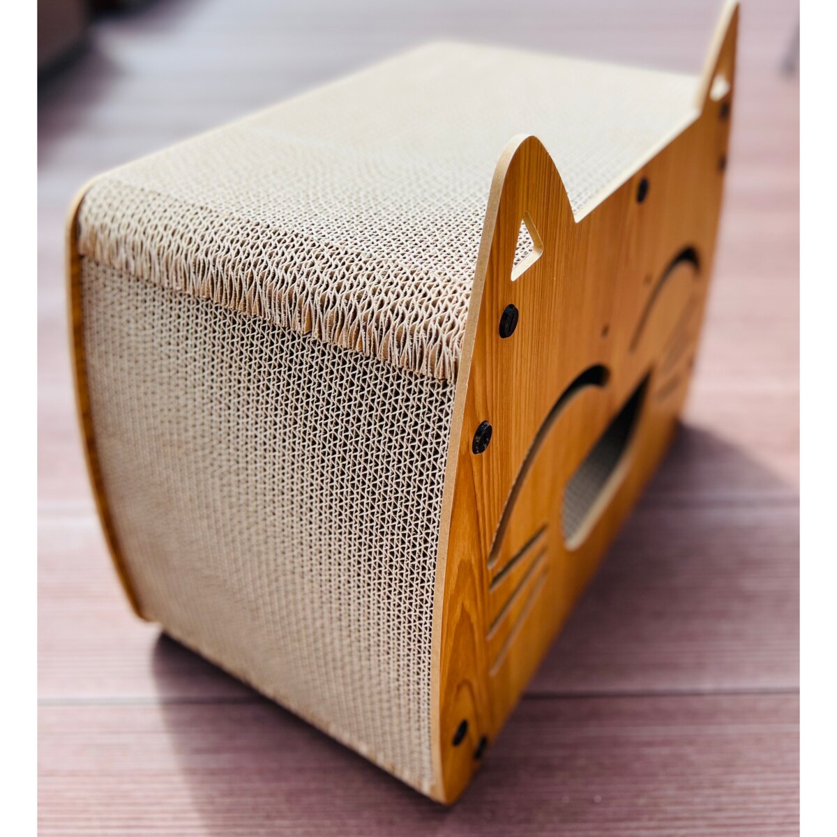 Drapak Dla Kota Z Budką Domek Do Drapania I Odpoczynku Tekturowy Kotek