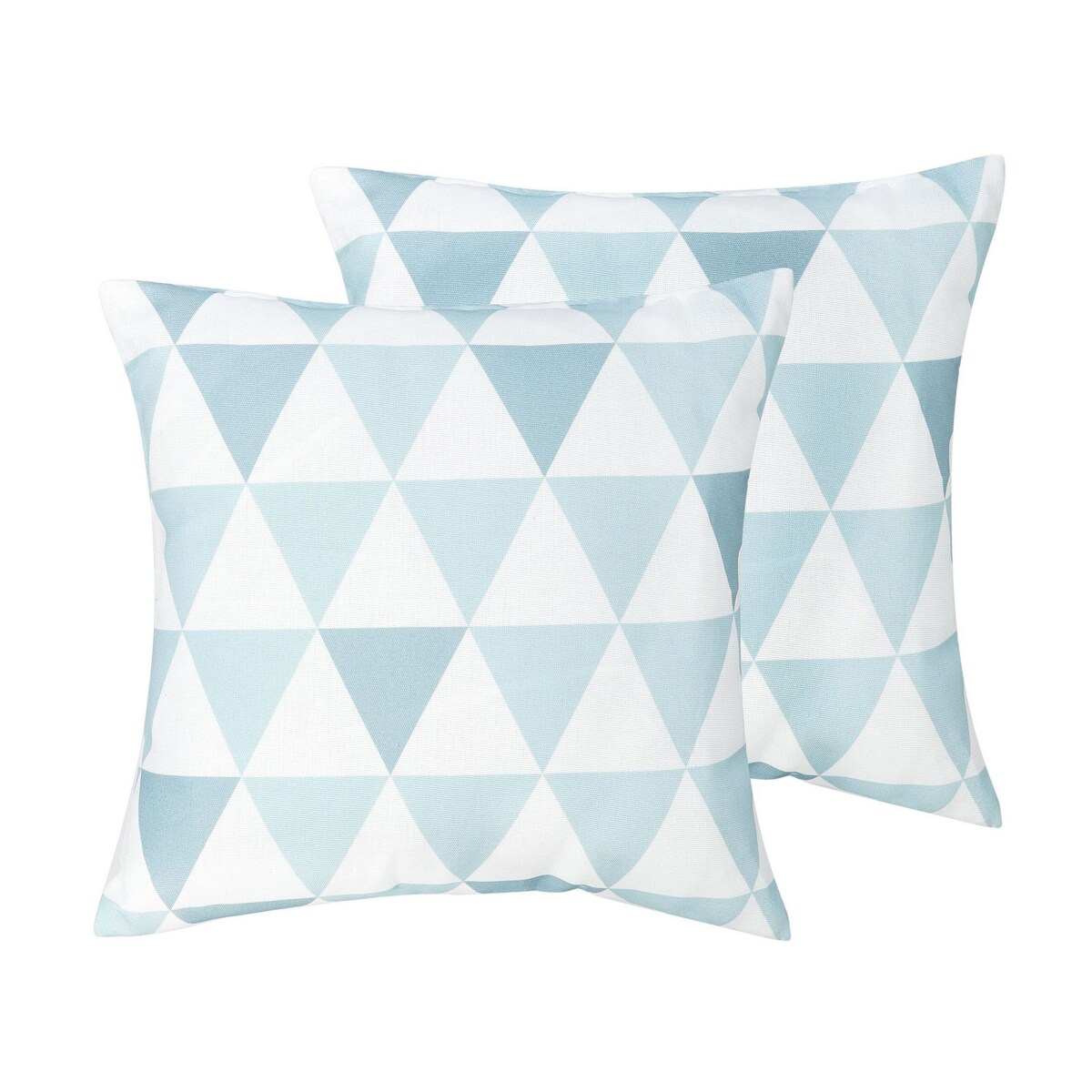 2 poduszki ogrodowe w trójkąty 40 x 40 cm niebiesko-białe TRIFOS