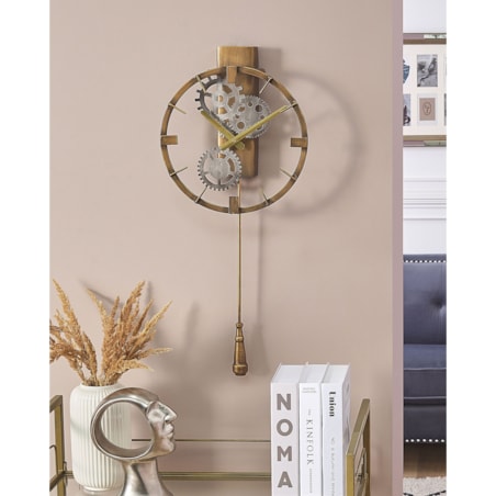 Zegar ścienny MARCOTE 30 cm Metal Złoty
