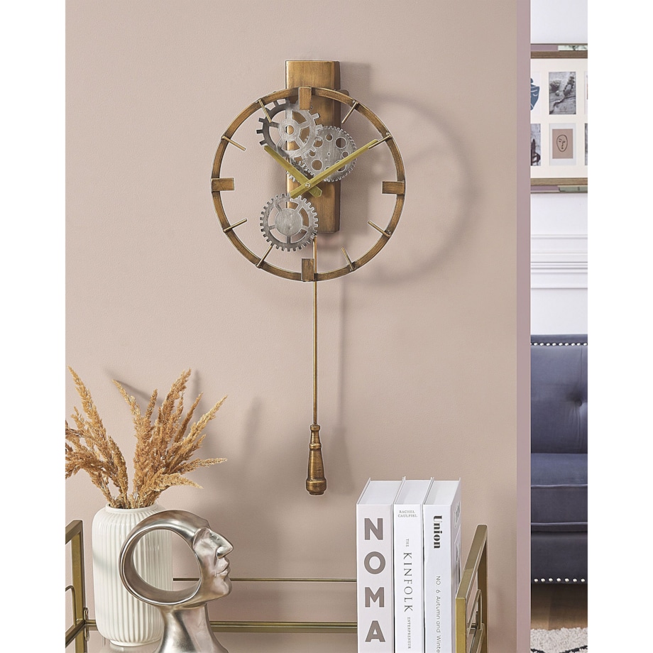 Zegar ścienny MARCOTE 30 cm Metal Złoty
