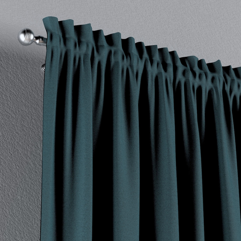 Zasłona na kanale z grzywką 1 szt. 130x245 niebieski