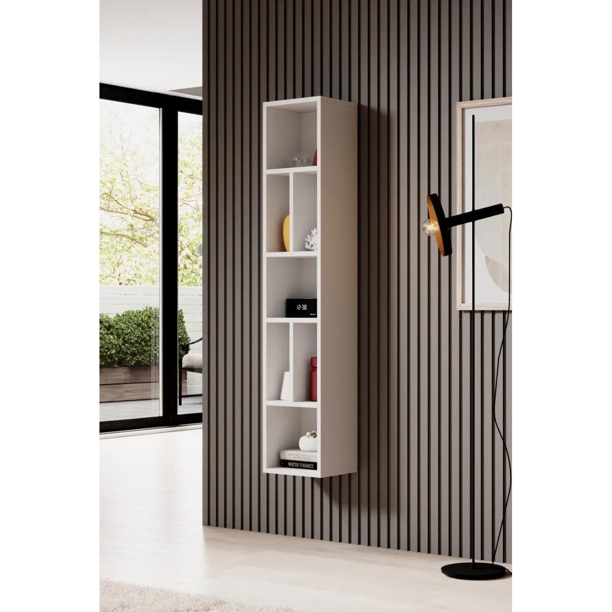 Regał wiszący TOLEDO biały połysk