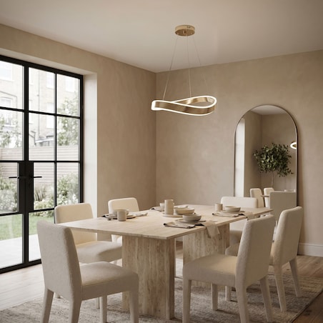 Lampa Sufitowa Wisząca Swe064-Cp 40Cm Złoty, Metal, Tworzywo Sztuczne