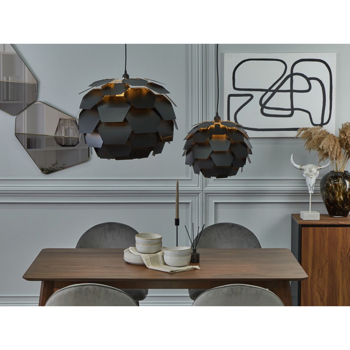 Lampa wisząca czarna SEGRE duża