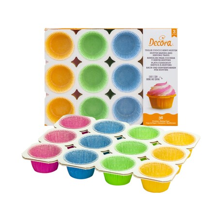 Formy do muffinów - papierowe - 3 szt. / Decora