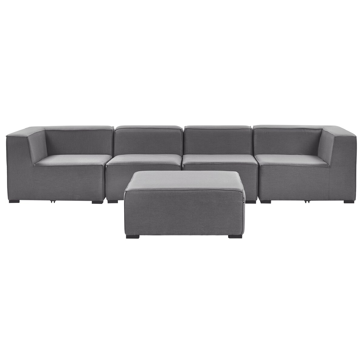 Sofa ogrodowa z otomaną dla 4 osób AREZZO Szary Modułowy