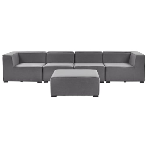 Sofa ogrodowa z otomaną dla 4 osób AREZZO Szary Modułowy