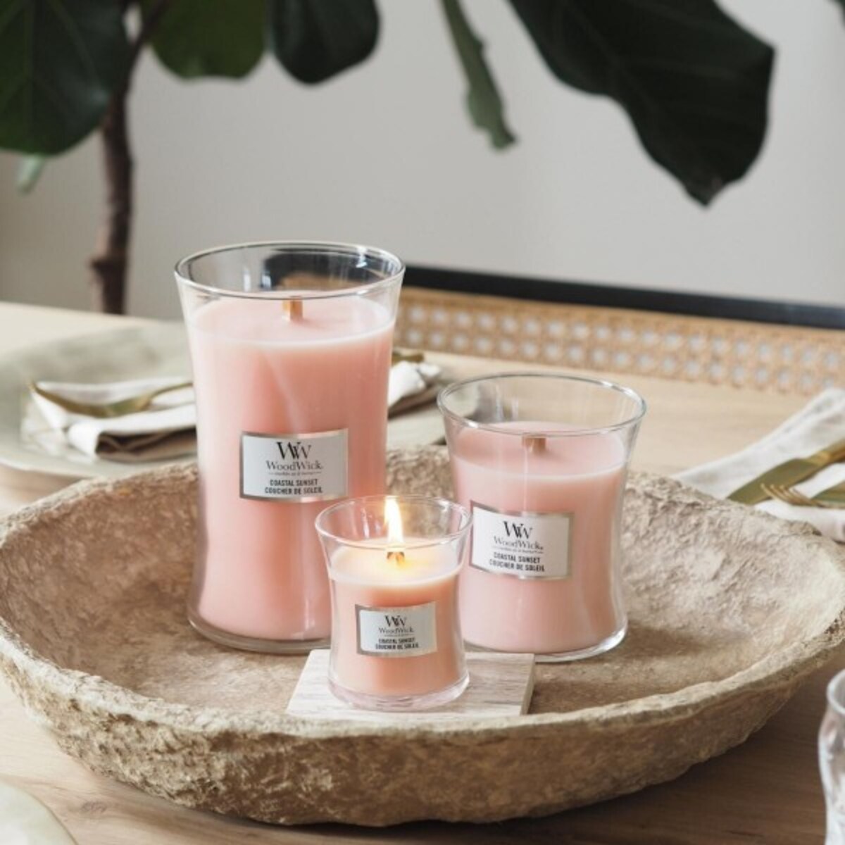 WoodWick świeca mała COASTAL SUNSET