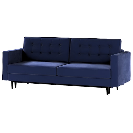 Sofa rozkładana Svein, ciemny niebieski, 224 x 97 x 91 cm, Tkaniny tapicerskie - sofy