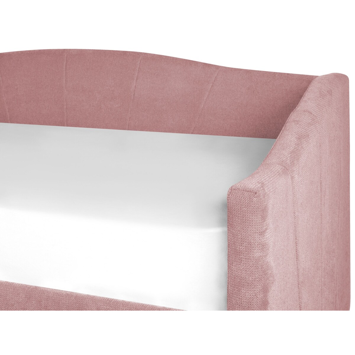 Łóżko dzienne tapicerowane 90 x 200 cm różowe VITTEL