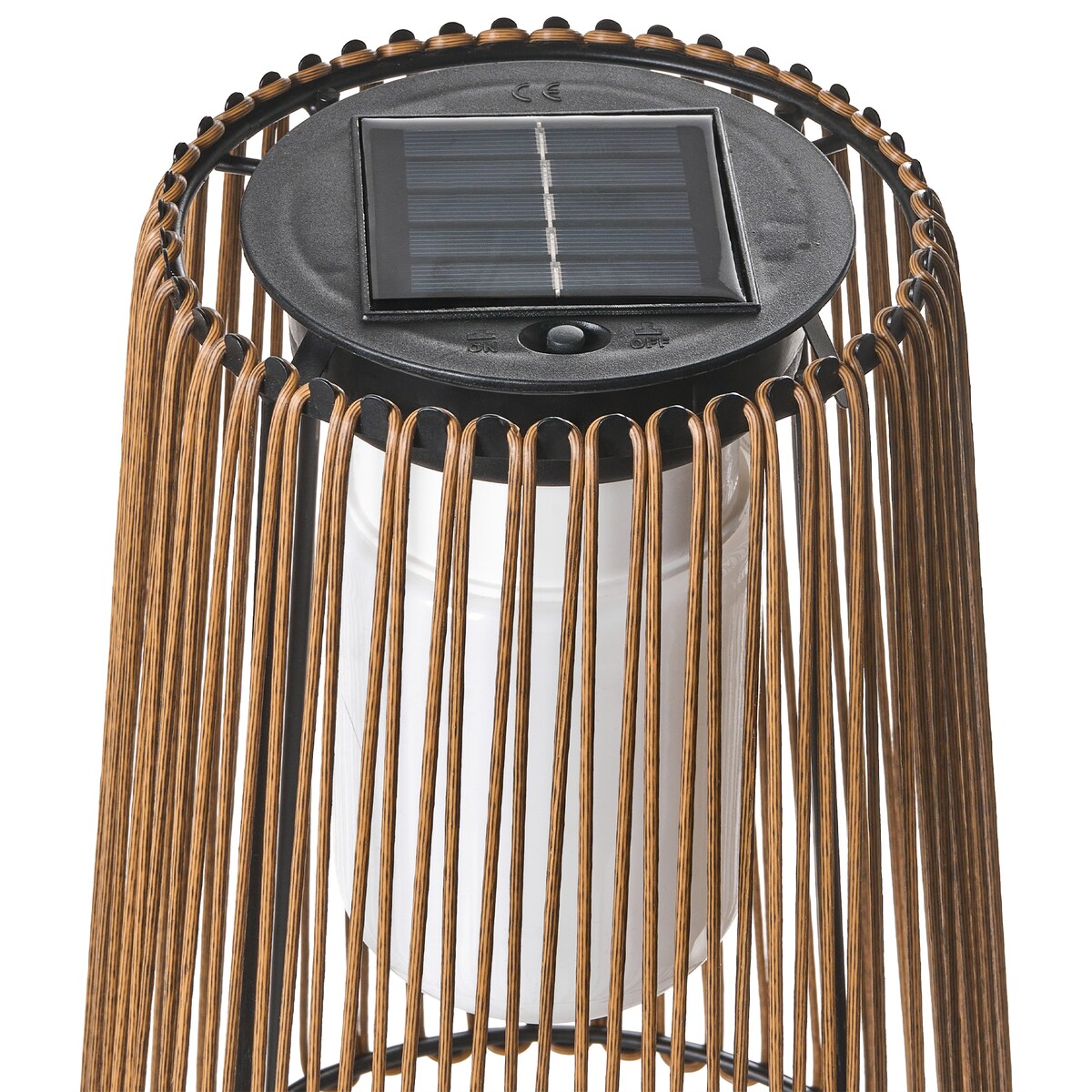 Lampion solarny SEMLIKI 35 cm Naturalny