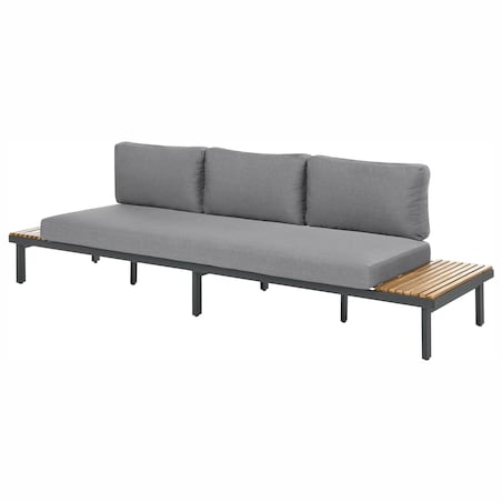 Sofa ogrodowa dla 3 osób FIVIZZANO Drewno akacjowe Ciemnoszary