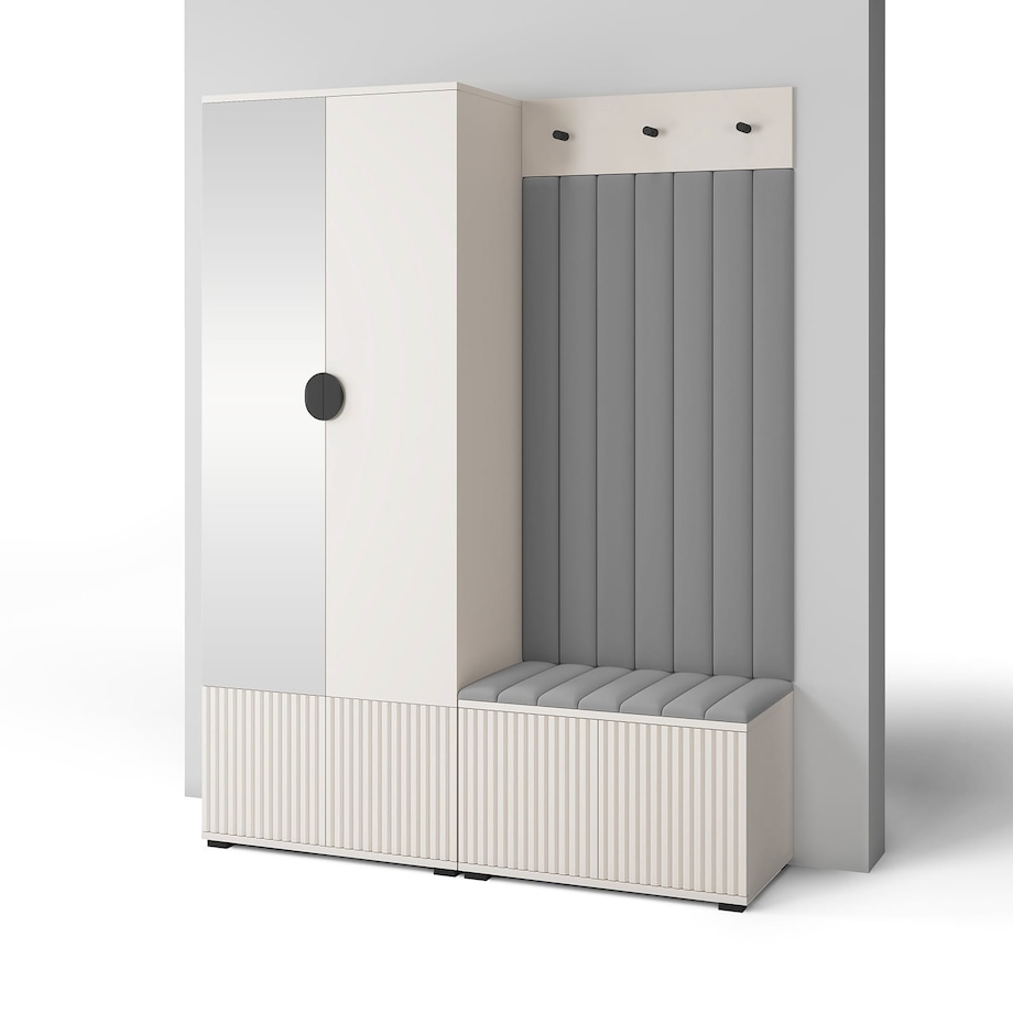 Zestaw do przedpokoju z lustrem Ritmo wersja 1 Trinity 14 frez Cashmere