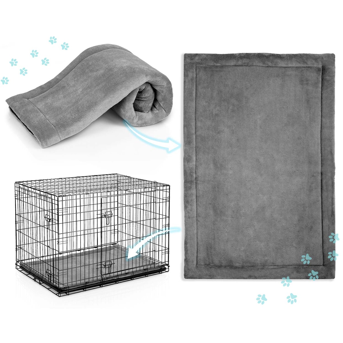 Klatka dla psów + legowisko 107x71x77 cm Pethaus 620200-606200