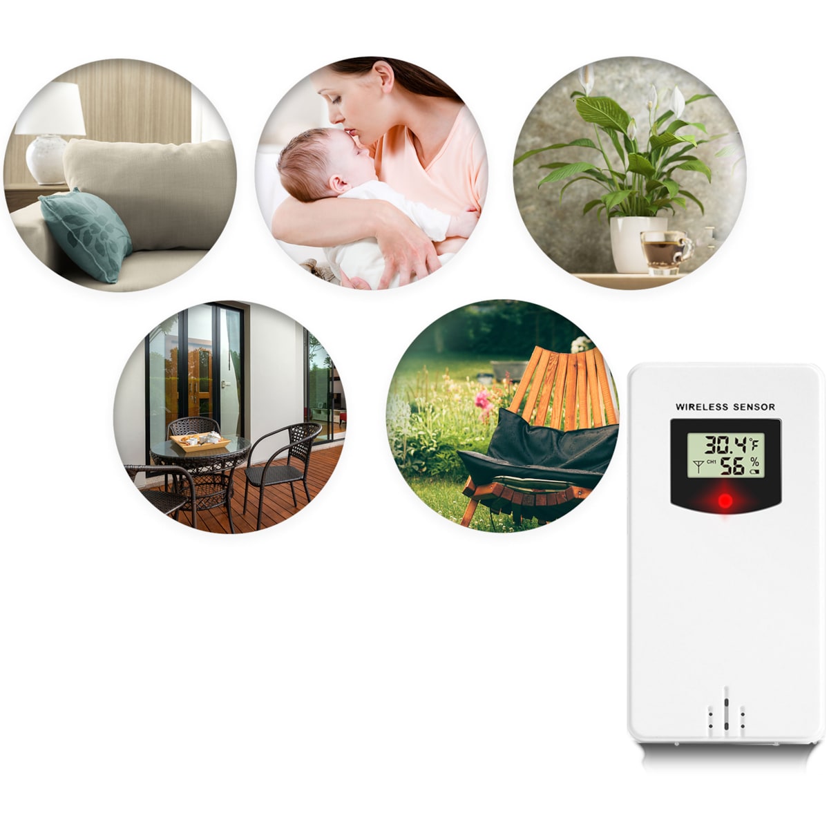 Bezprzewodowa stacja pogody pogodowa higrometr Berdsen