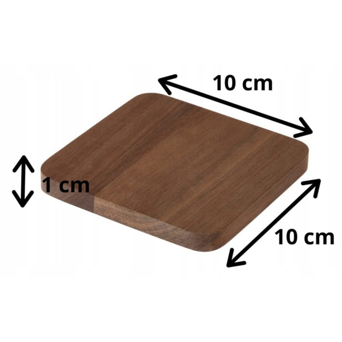 Podkładki pod kubki z drewna akacji, 4 szt.