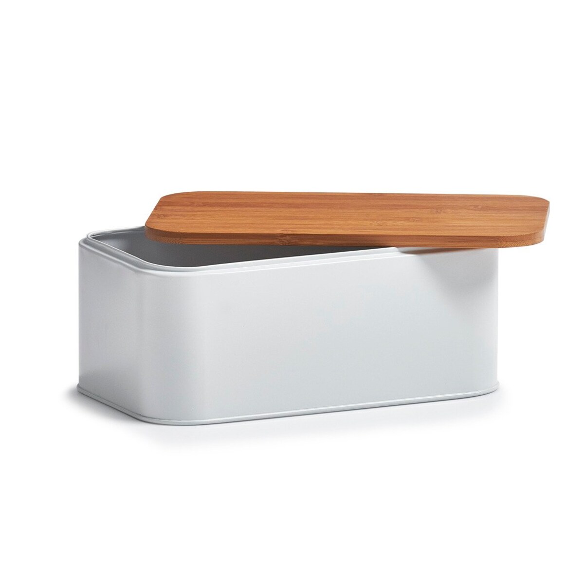 Metalowy chlebak z bambusową deską do krojenia, 2w1, 31x18x13 cm, ZELLER