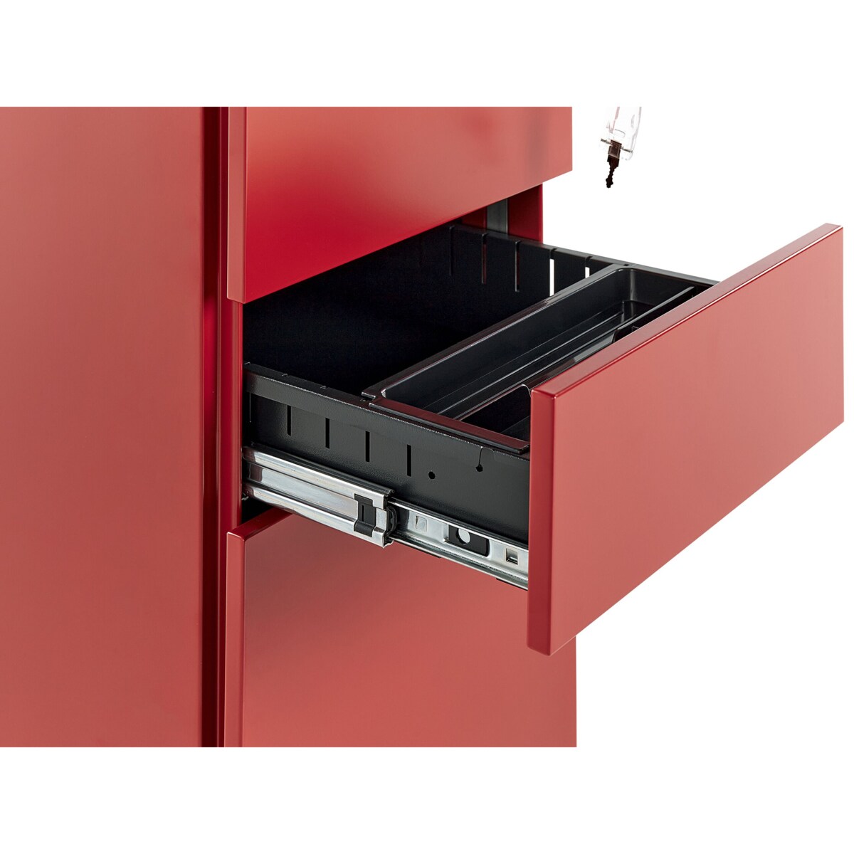 Szafka biurowa metalowa czerwona BOLSENA