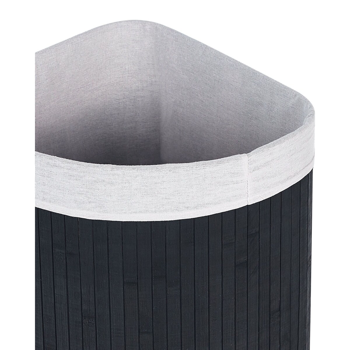 Kosz bambusowy z pokrywą czarny MATARA