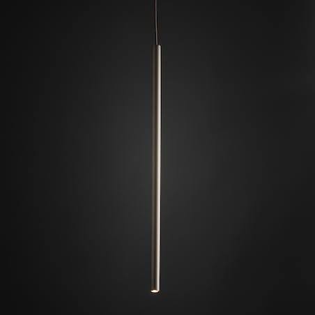 Lampa Wisząca Tk Lighting Ferro Sabia Beżowa Szampańśka Ryflowana Metalowa Tuba Sopel Rurka 75Cm 1Xg9