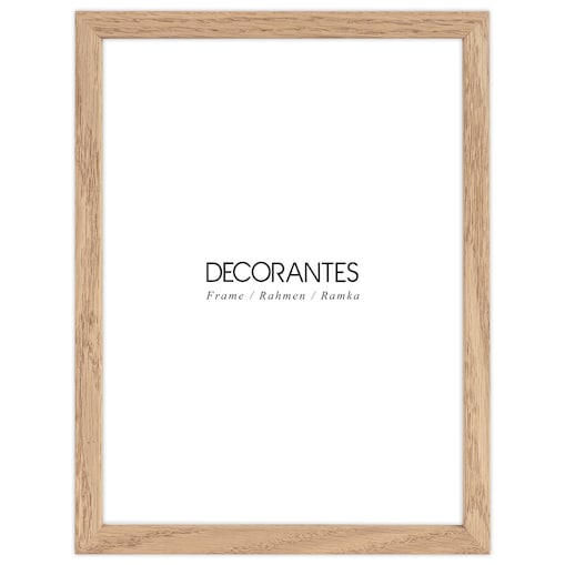 Ramka na zdjęcia 18x24 cm ramka drewniana dębowa naturalna foto ramka z litego drewna dębowego prostokątna OAK FRAMAI