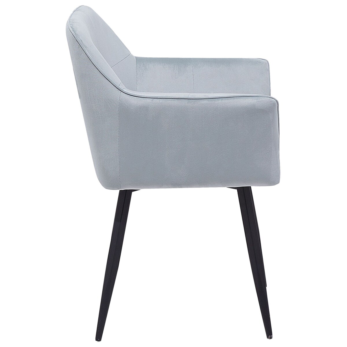 Zestaw 2 krzeseł do jadalni welurowy szary JASMIN