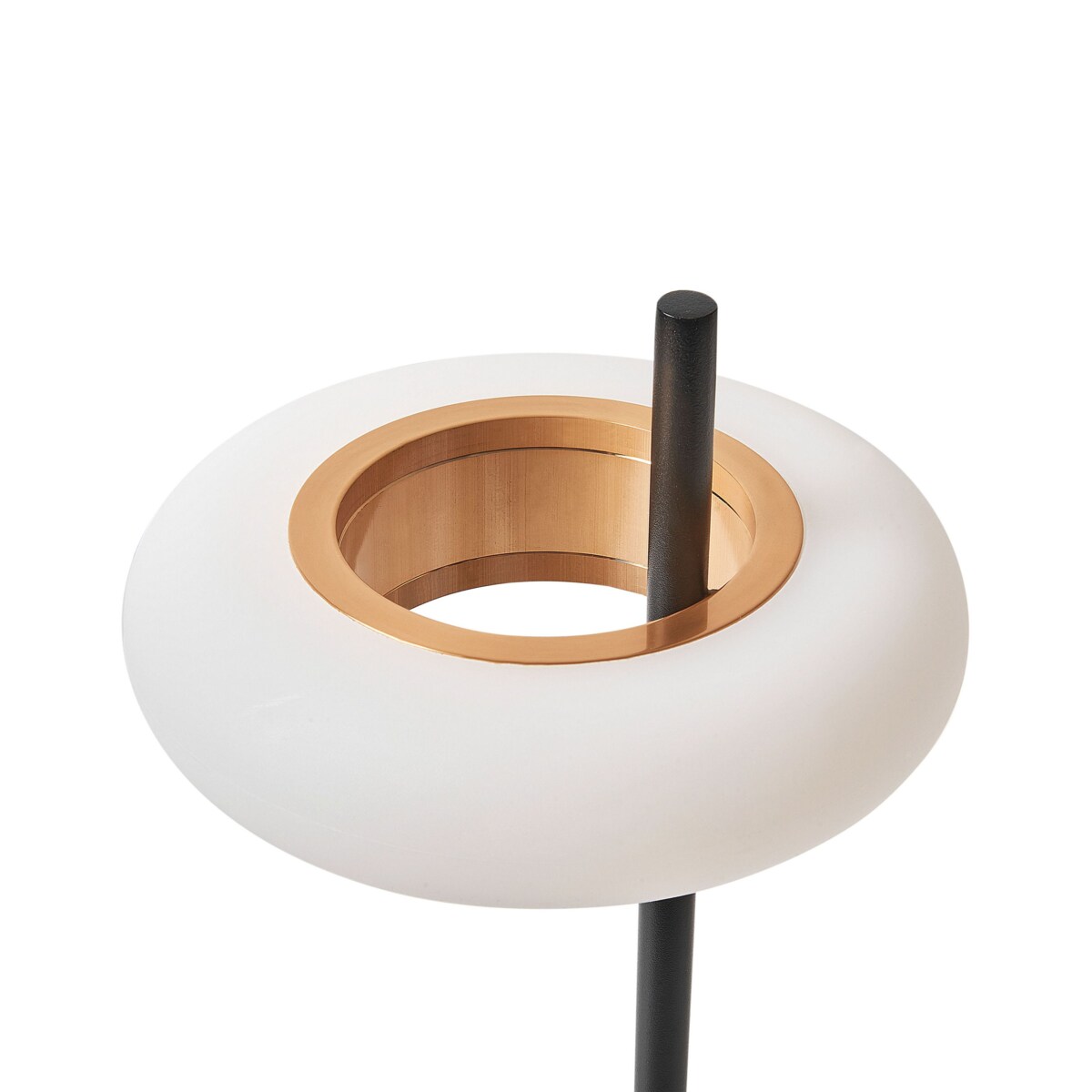 Bezprzewodowa lampa stołowa metalowa czarna ALVIELA