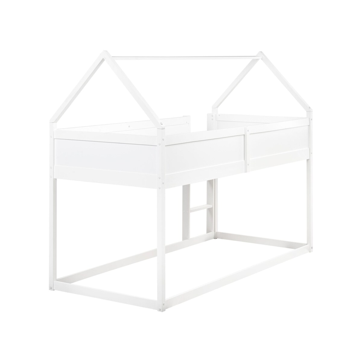 Łóżko na antresoli Domek Drewno DIENNE 90 x 200 cm Biały