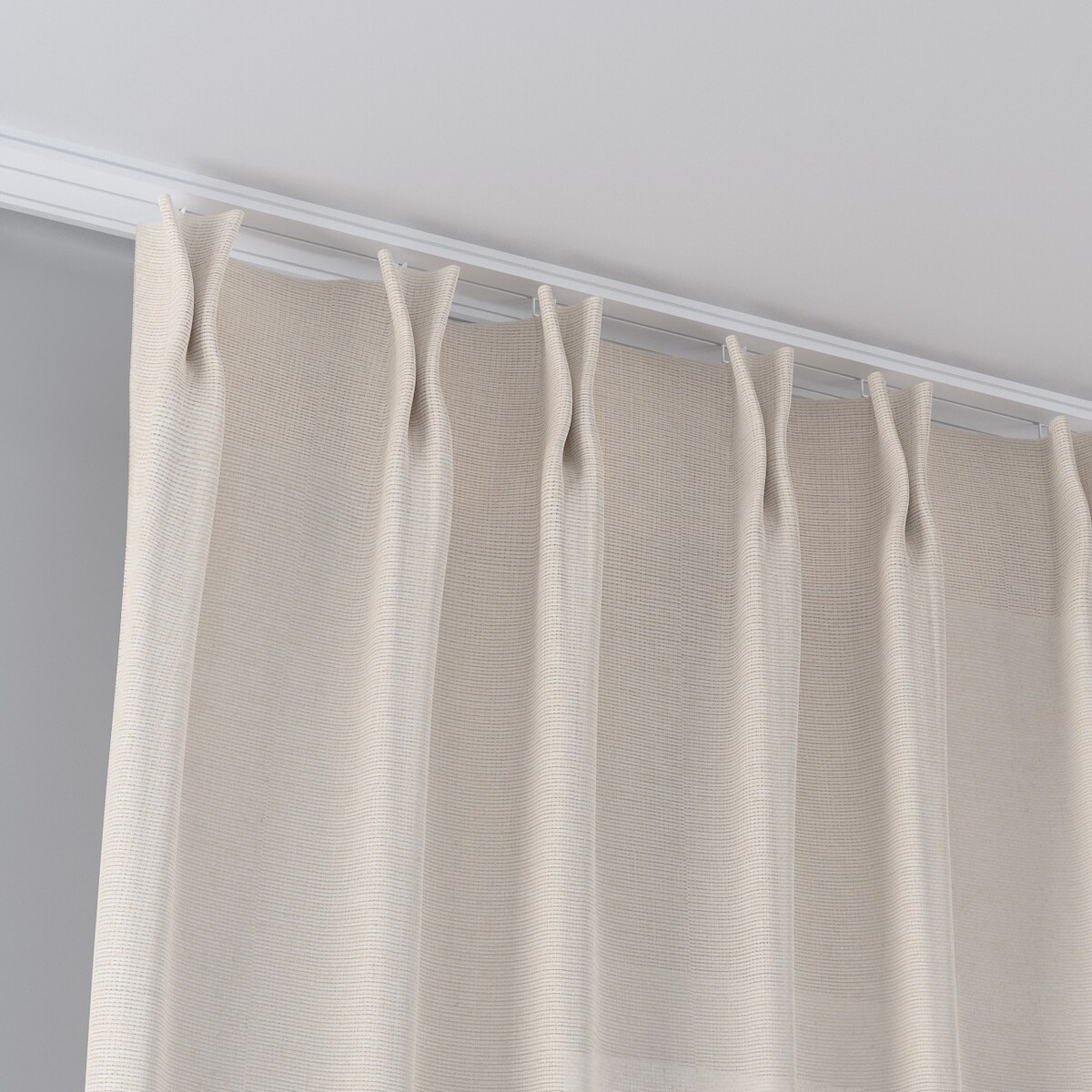 Zasłona na haczykach flex podwójnych 130x260 beżowy