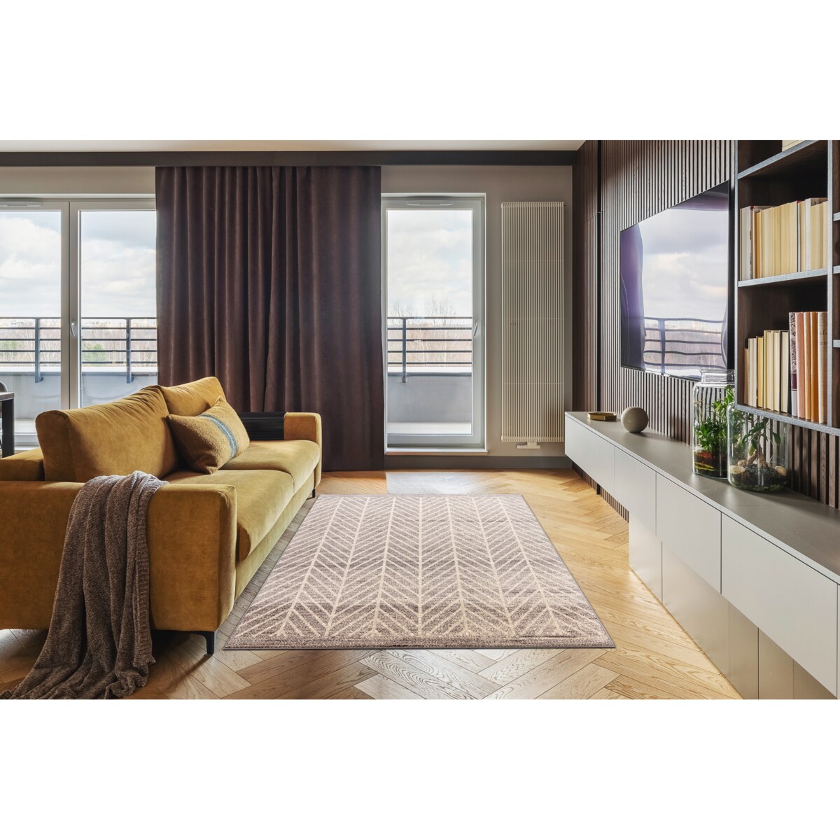 Dywan wełniany ANGEL 1188 / 52033 Jodełka, 80x150 cm