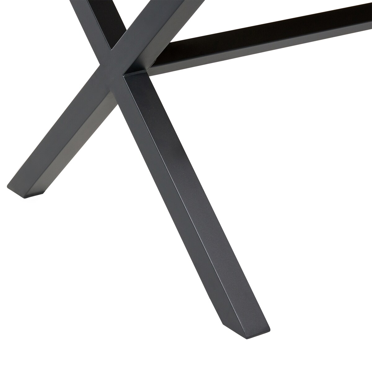 Stół ogrodowy TIANO 160 cm 90 cm Metal Czarny