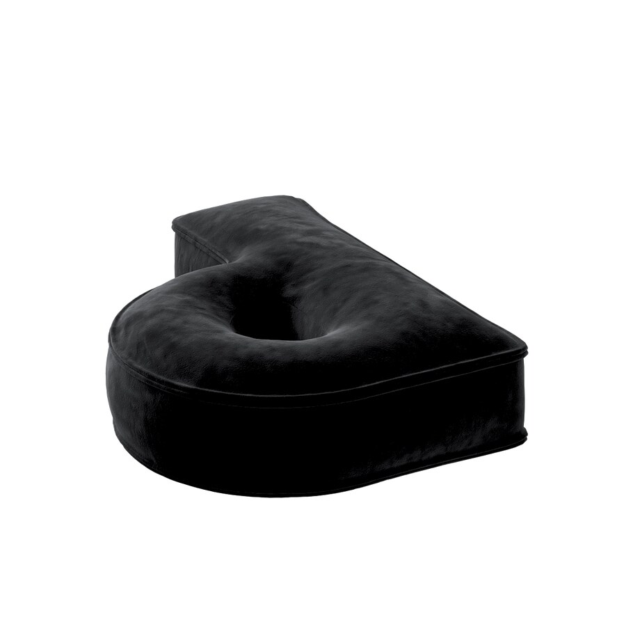 Poduszka literka P, głęboka czerń, 35x40cm, Posh Velvet