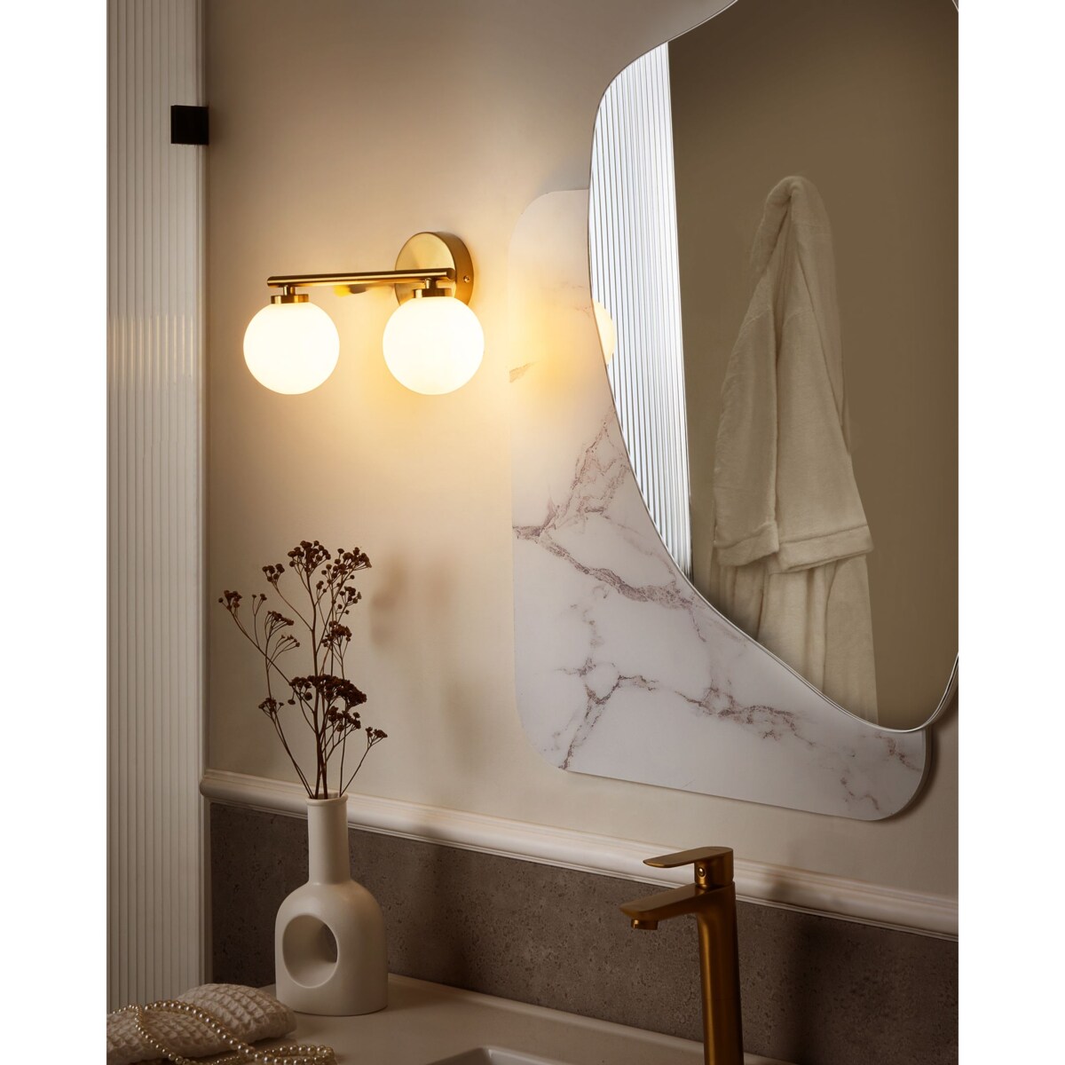 Lampa ścienna GIJOU Metal Mosiężny