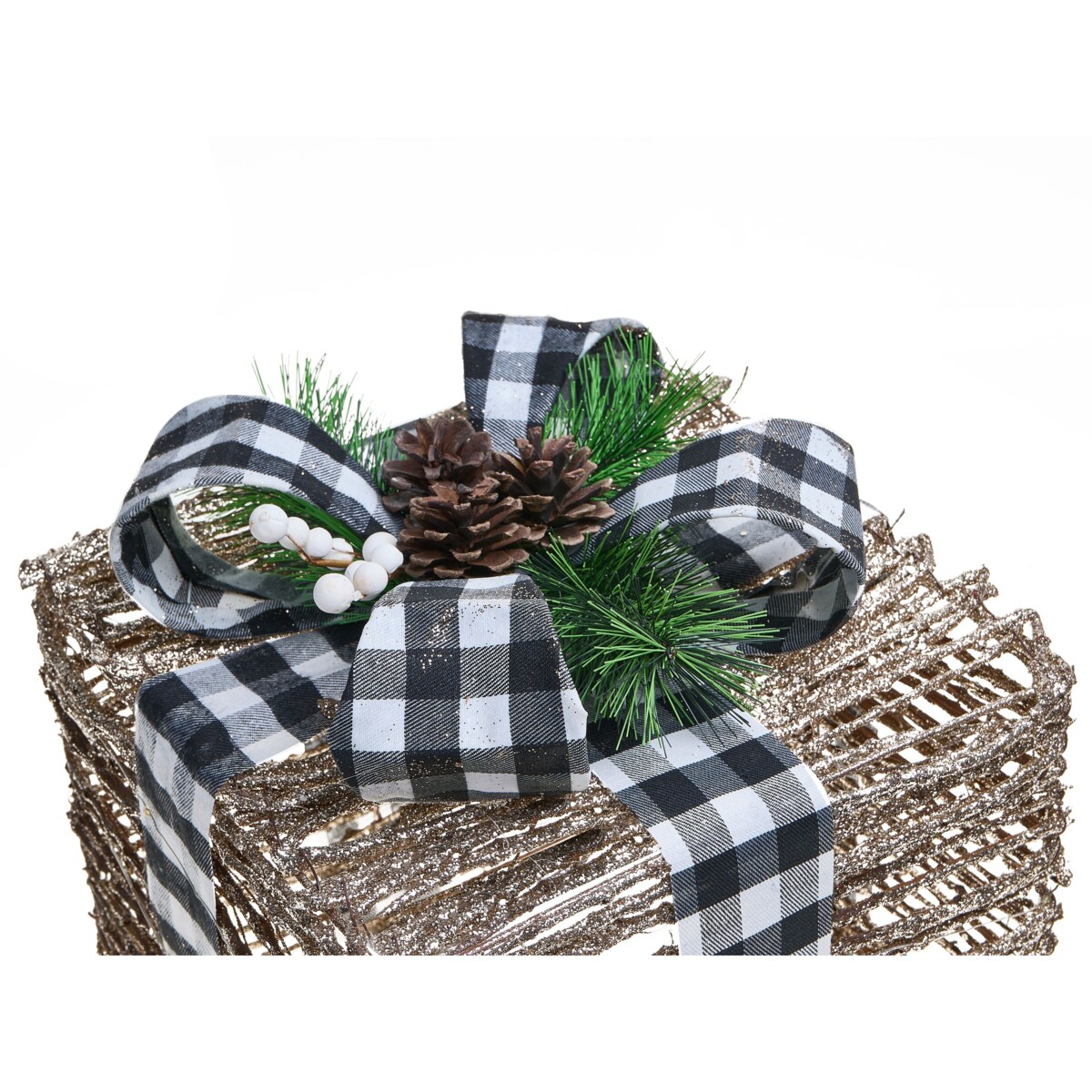 Zestaw 3 dekoracji świątecznych LED ARRESKOV Prezenty świąteczne 20/25/30 cm Brązowy