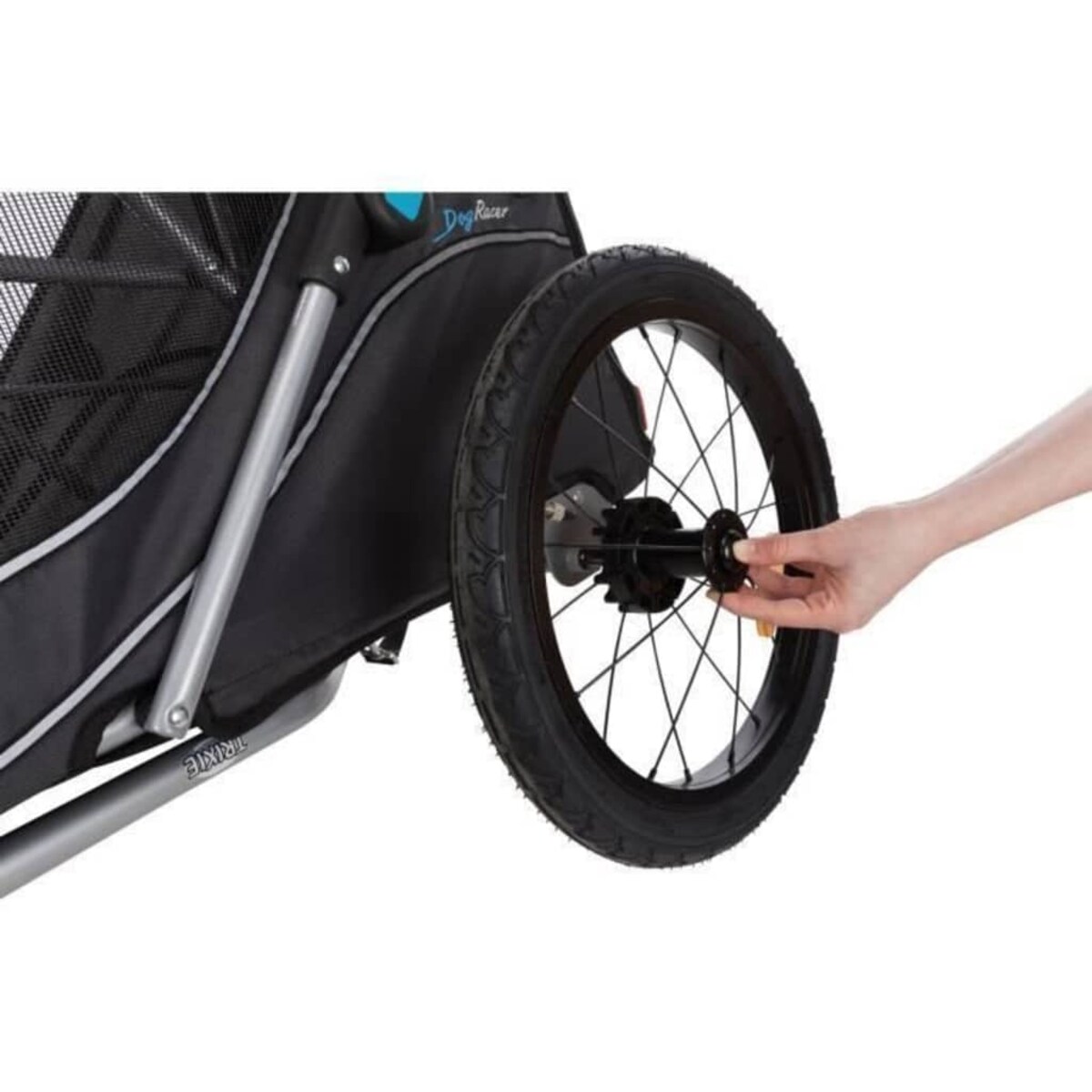 TRIXIE Przyczepka rowerowa dla psa, rozmiar M, szara
