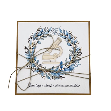 Ręcznie robiona kartka gratulacje z okazji zakończenia studiów życzenia