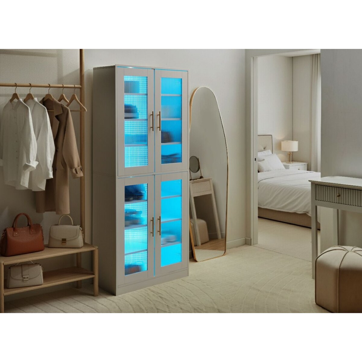 Szafka na buty GRIFFITH Z LED Biały