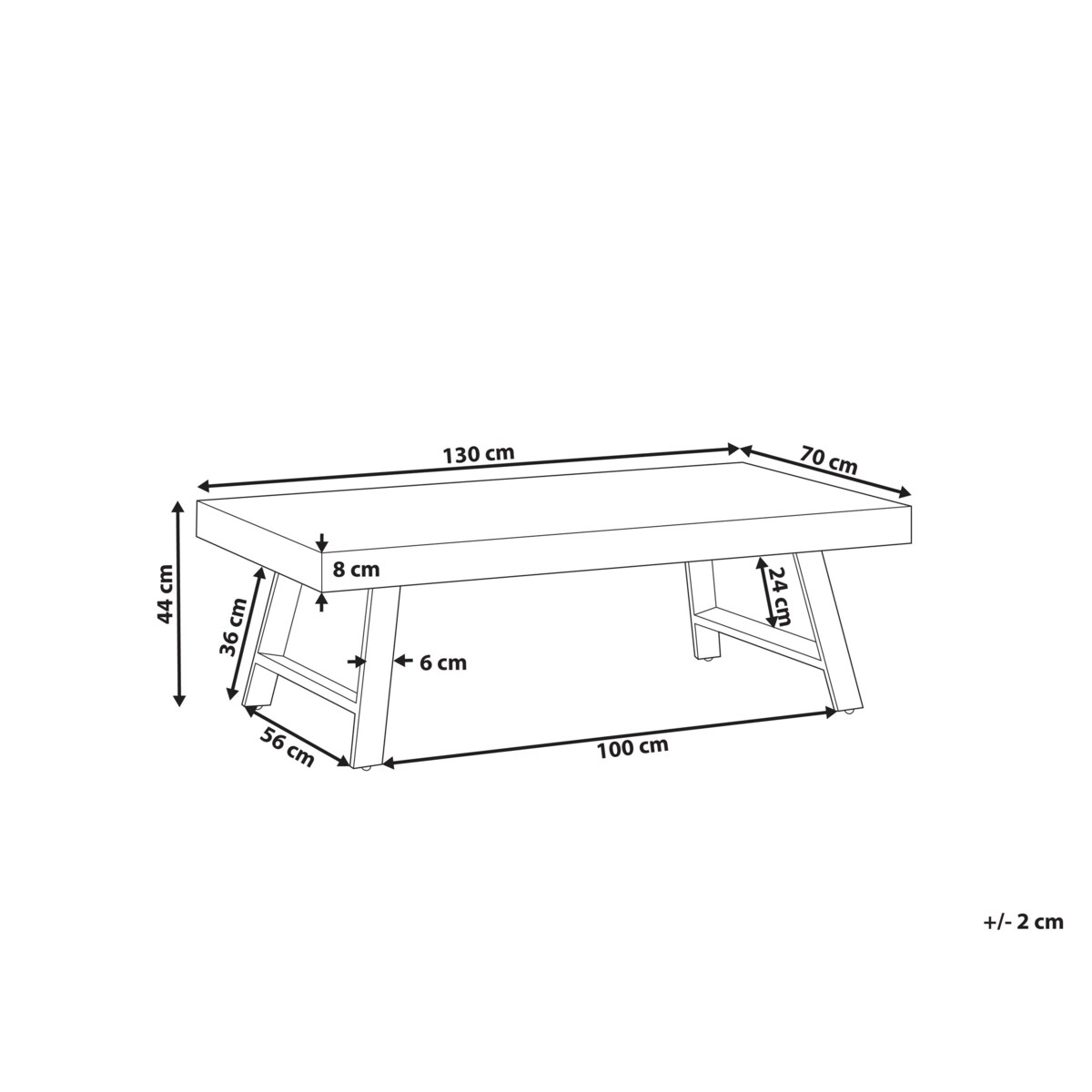 Stolik kawowy WARTON Drewno Ciemnobrązowy
