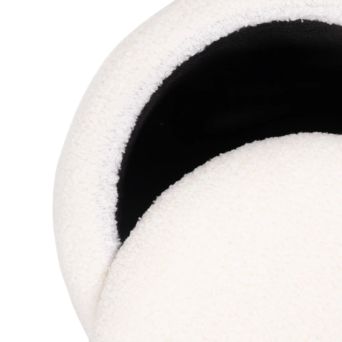 Pufa ze schowkiem Ø 36 cm YPSILA - II Kremowa