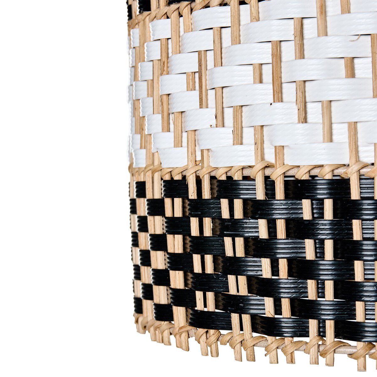 Lampa wisząca TURABO Rattan Czarny/ biały