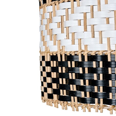 Lampa wisząca TURABO Rattan Czarny/ biały