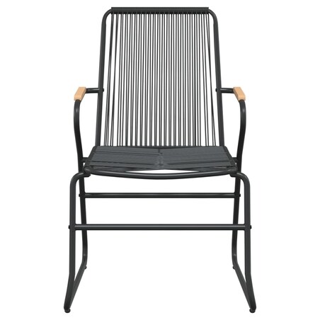vidaXL 9-częściowy zestaw mebli ogrodowych, czarny, rattan PVC
