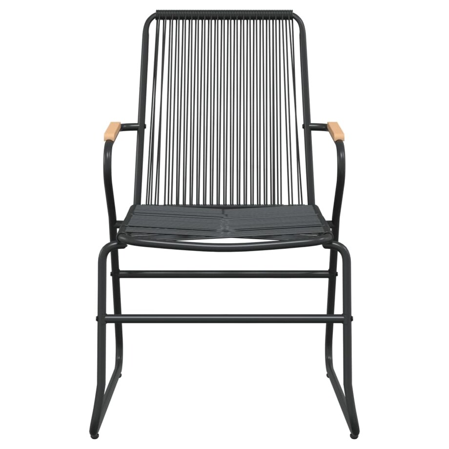 vidaXL 9-częściowy zestaw mebli ogrodowych, czarny, rattan PVC