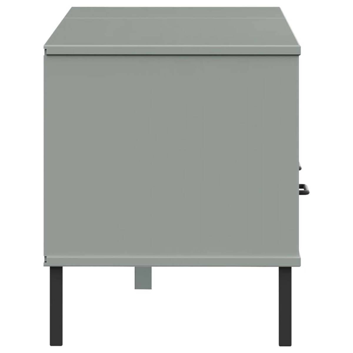 vidaXL Szafka pod TV OSLO, metalowe nóżki, szara, sosnowa