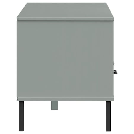 vidaXL Szafka pod TV OSLO, metalowe nóżki, szara, sosnowa