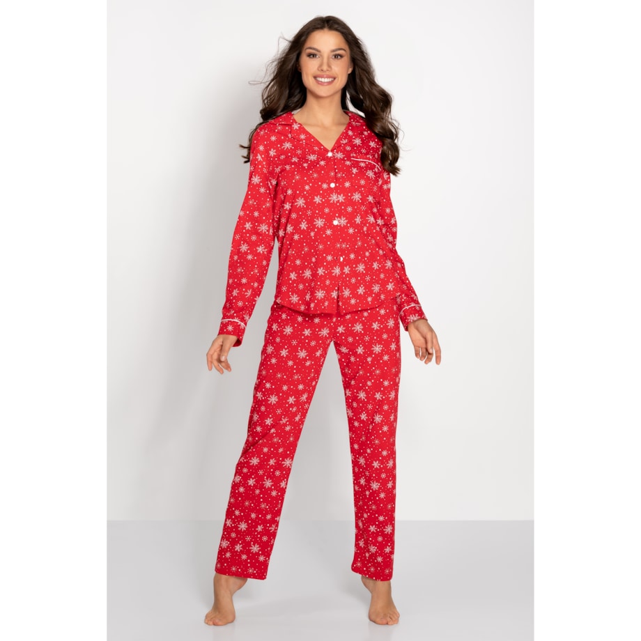 Piżama Letters To Santa Red, S
