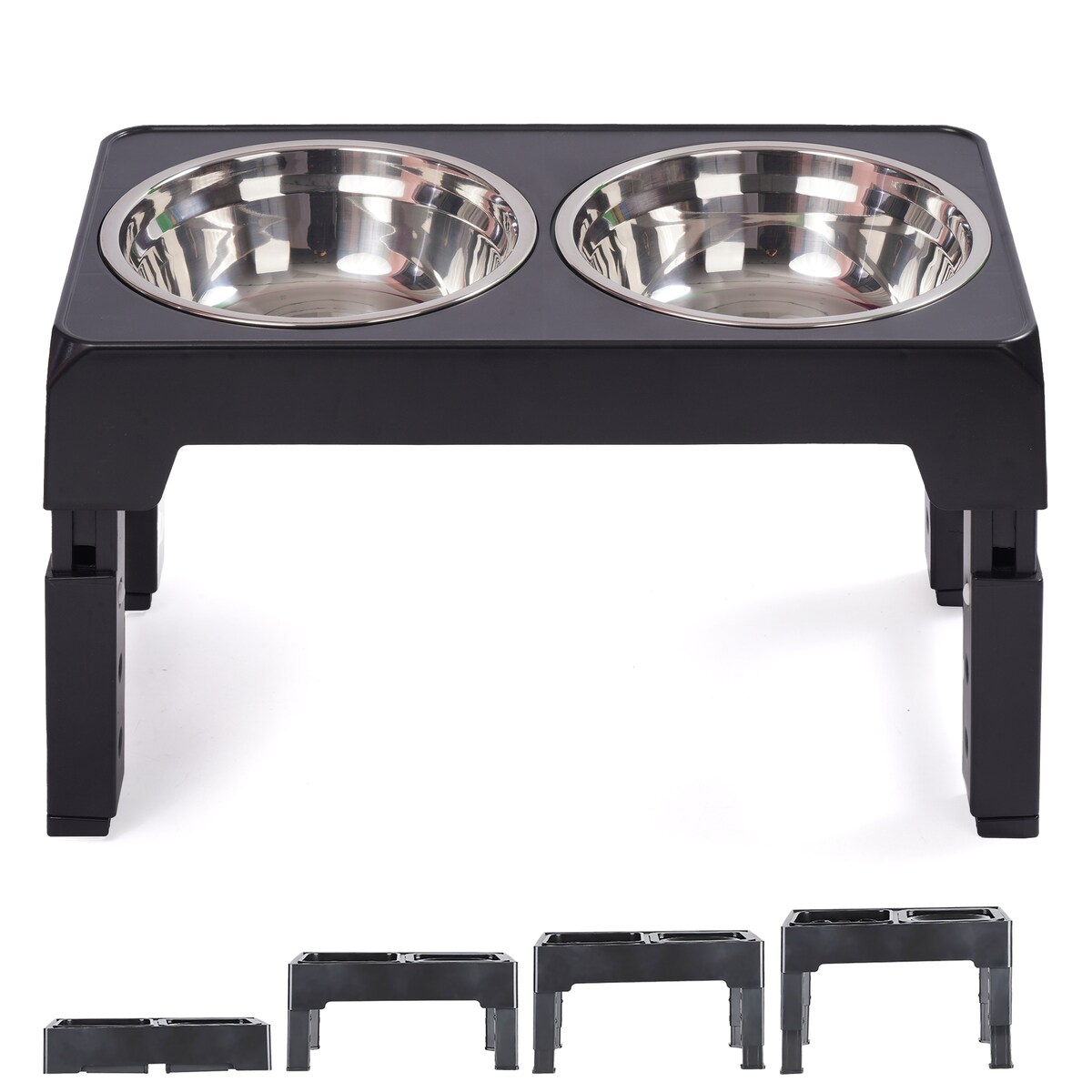 Zestaw Misek Dla Pupila Z Regulacją Wysokości Stal Nierdzewna Woda Karma