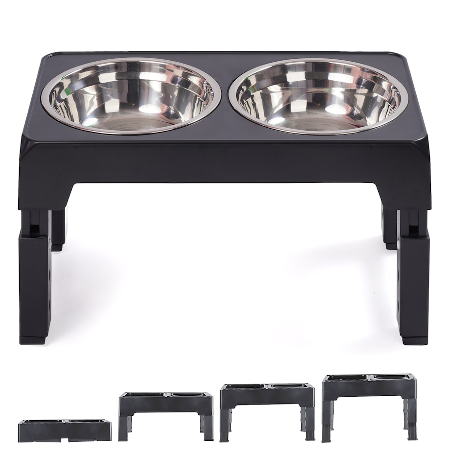 Zestaw Misek Dla Pupila Z Regulacją Wysokości Stal Nierdzewna Woda Karma