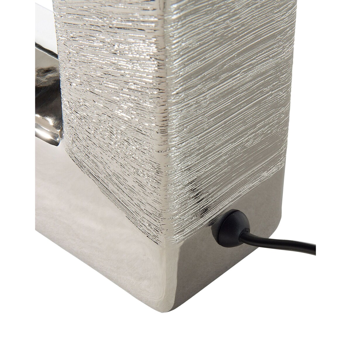 Lampka nocna porcelanowa srebrna ONYX