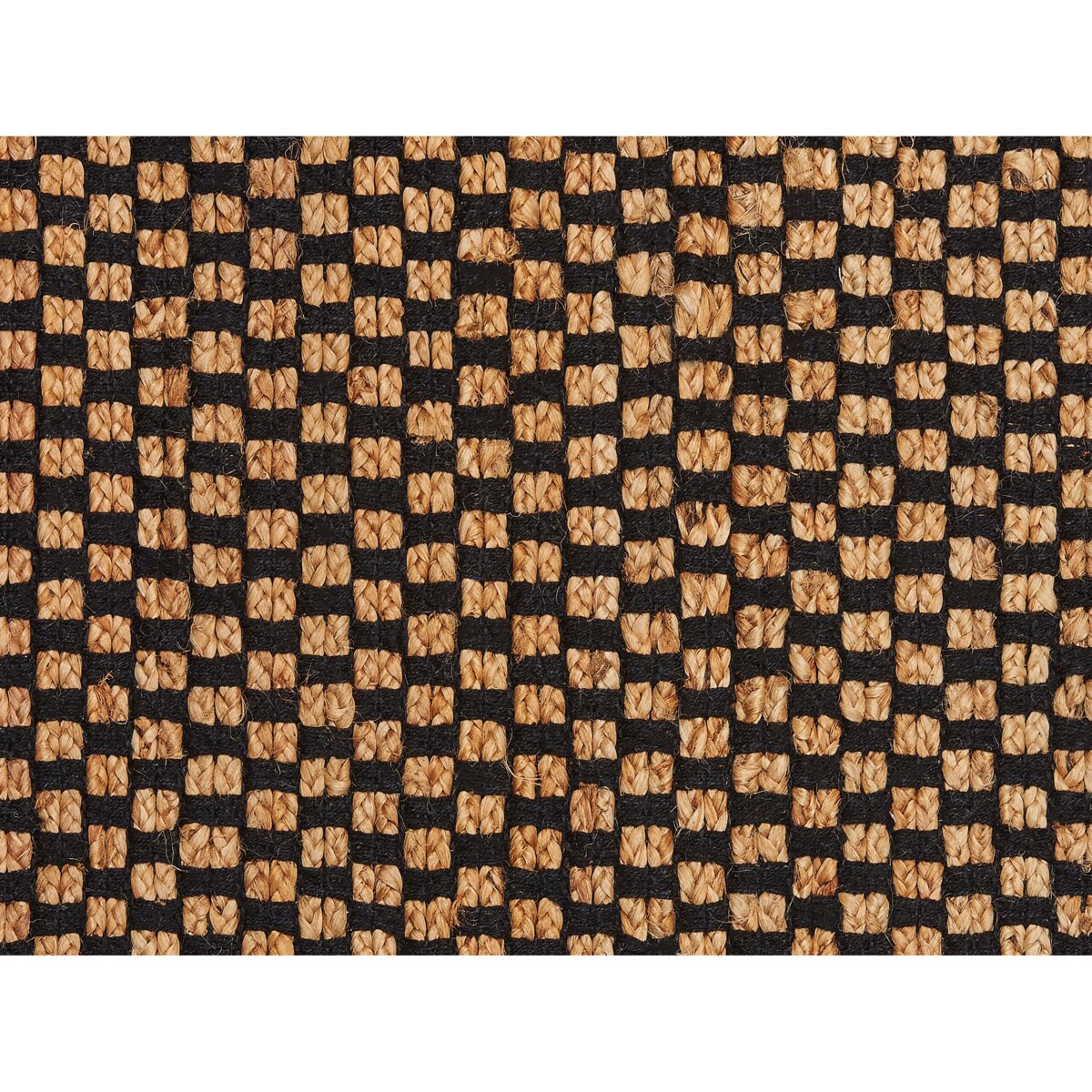 Dywan z juty 140 x 200 cm czarno-beżowy GERCE